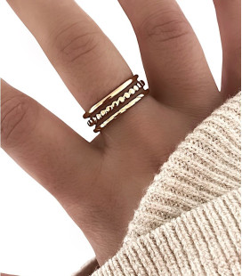 Bague KAREN Acier Or