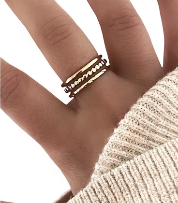 Bague KAREN Acier Or