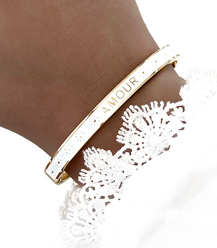 Ensemble de 14 bracelets joncs en métal doré-bijoux fantaisie Plérin