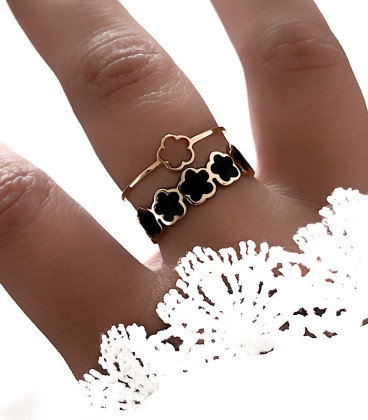 Bague HELENA Acier Or