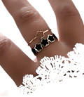 Bague HELENA Acier Or