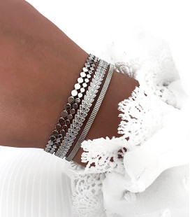 Maxi Jonc LYDIA Acier Argent