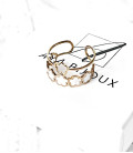 Bague HELENA Blanche Acier Or