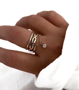 Bague AUDACIEUSE Acier Or