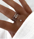 Bague AUDACIEUSE Acier Argent