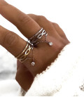 Bague AUDACIEUSE Acier Argent