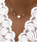 Collier SOHA Blanc Acier Or