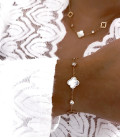 Bracelet SOHA Blanc Acier Or