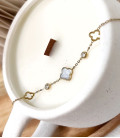Bracelet SOHA Blanc Acier Or