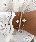 Bracelet SOHA Blanc Acier Or
