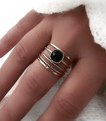 Bague JADE Acier