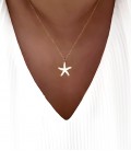 Collier ELIFE Blanc Acier Or