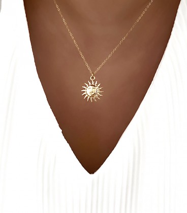 Collier SUN Acier Or