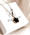 Collier EDITH Noir Acier Or