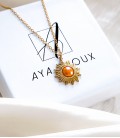 Collier PALMYRE Orange Acier Or