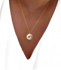 Collier ELYA Orange Acier Or