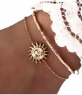 Bracelet SUN Acier Or