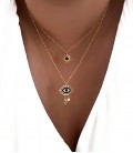 Collier MATENA Noir Acier Or