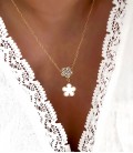 Collier EMOTION Blanc Acier Or