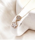 Collier EMOTION Blanc Acier Or