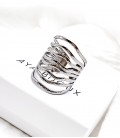 Bague LEONE Acier Argent