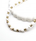 Collier SOREN Blanc Acier Or