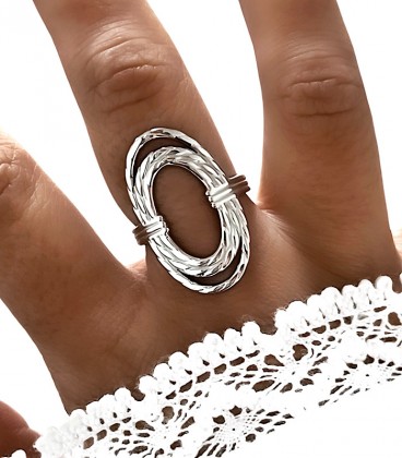 Bague ADELINE Acier Argent