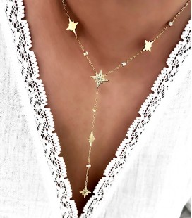 Collier STARLA Acier Or