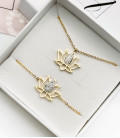 Collier LOTUS Acier Or