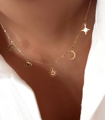 Collier VAYANA Acier Or