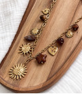 Collier EVANIA Marron