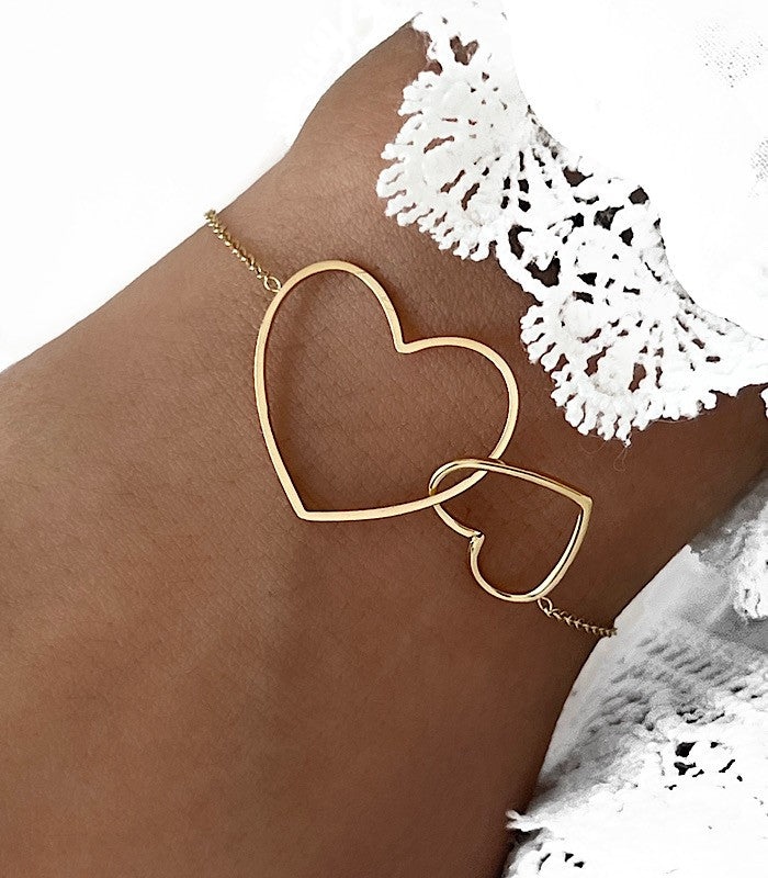 Bracelet Double Coeur AYA Bijoux