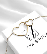 Bracelet Double Coeur AYA Bijoux, vue 2