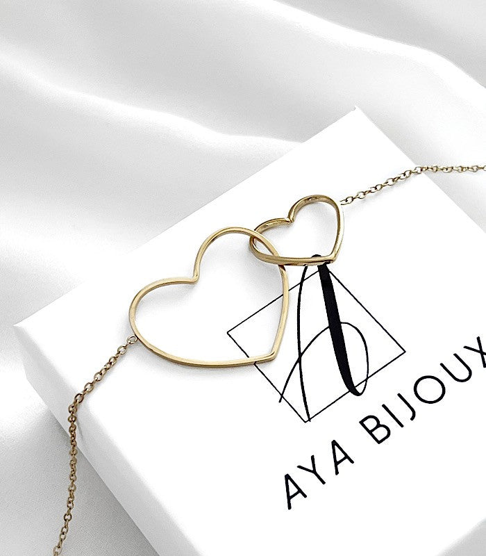 Bracelet Double Coeur AYA Bijoux, vue 2