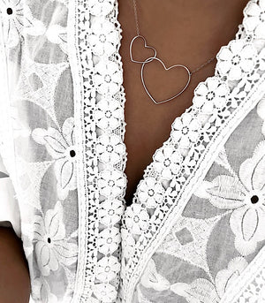 Collier DOUBLE COEUR - A