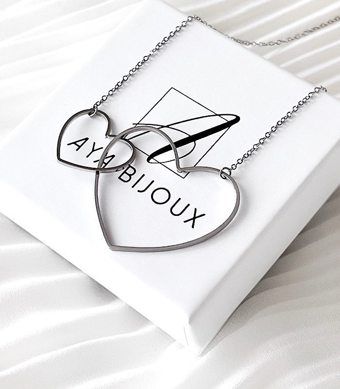 Collier DOUBLE COEUR - A