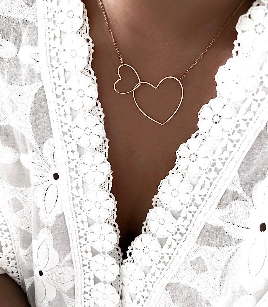 Collier Double Coeur AYA Bijoux