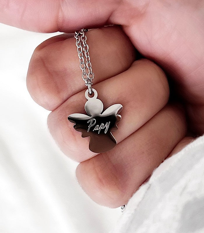 Collier Ange Gravure AYA Bijoux