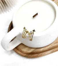 Boucles d'oreilles Star AYA Bijoux, vue 2