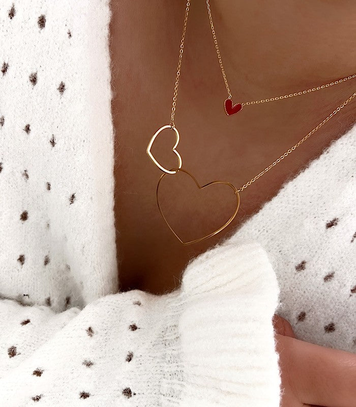 Collier Double Coeur AYA Bijoux, vue 2