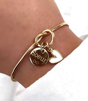 Jonc Lyra Coeur à Graver AYA Bijoux