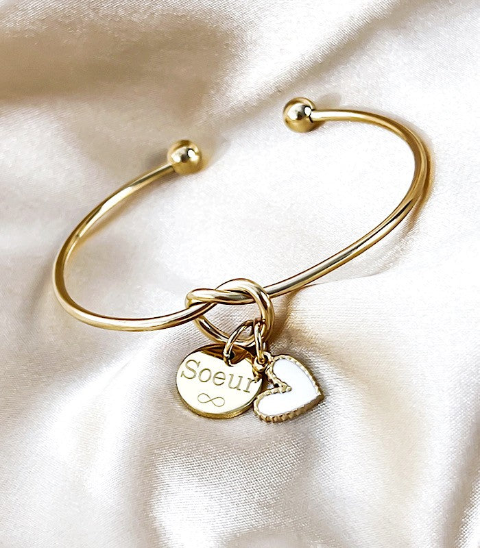 Jonc Lyra Coeur à Graver AYA Bijoux, vue 2