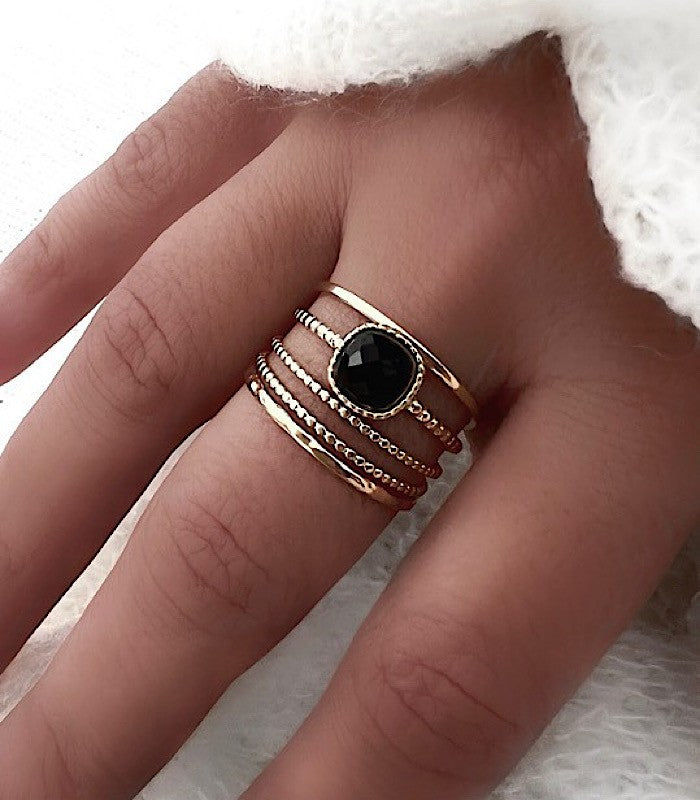 Bague Jade Noire AYA Bijoux