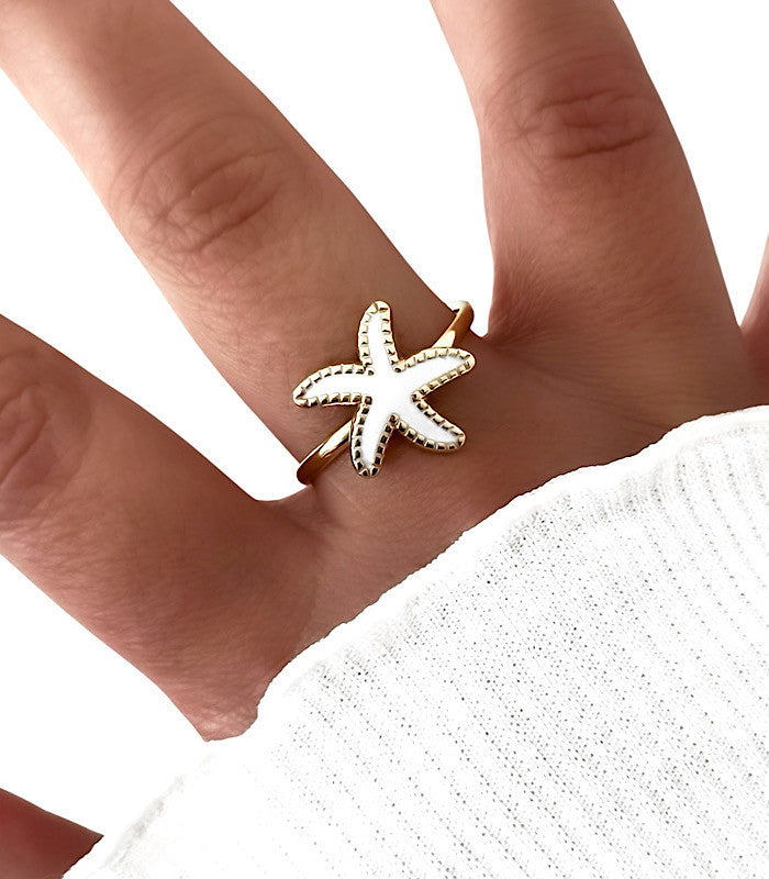 Bague Etoile de Mer Blanche AYA Bijoux