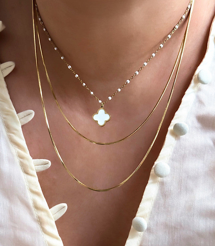 Collier Maissa Blanc AYA Bijoux, vue 3