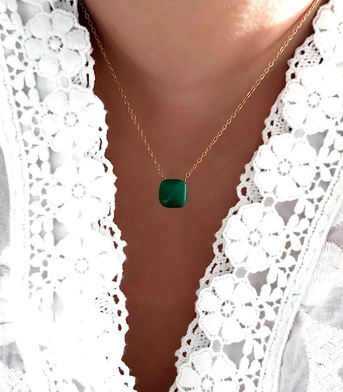Collier Saphira Vert AYA Bijoux, vue 2