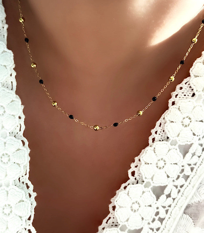 Collier Thea Noir AYA Bijoux