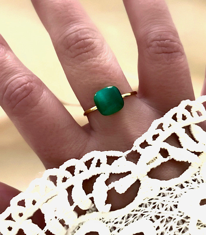 Bague Saphira Verte AYA Bijoux, vue 3