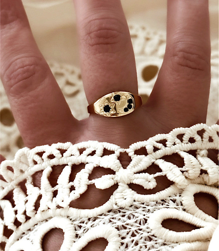 Bague Astrale Noire AYA Bijoux
