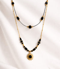 Collier double Enitia Noir AYA Bijoux, vue 2